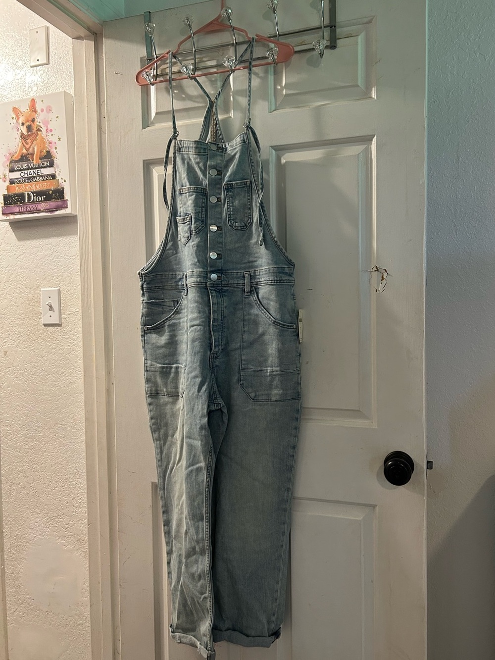 Anthropologie Light Wash Denim Overalls